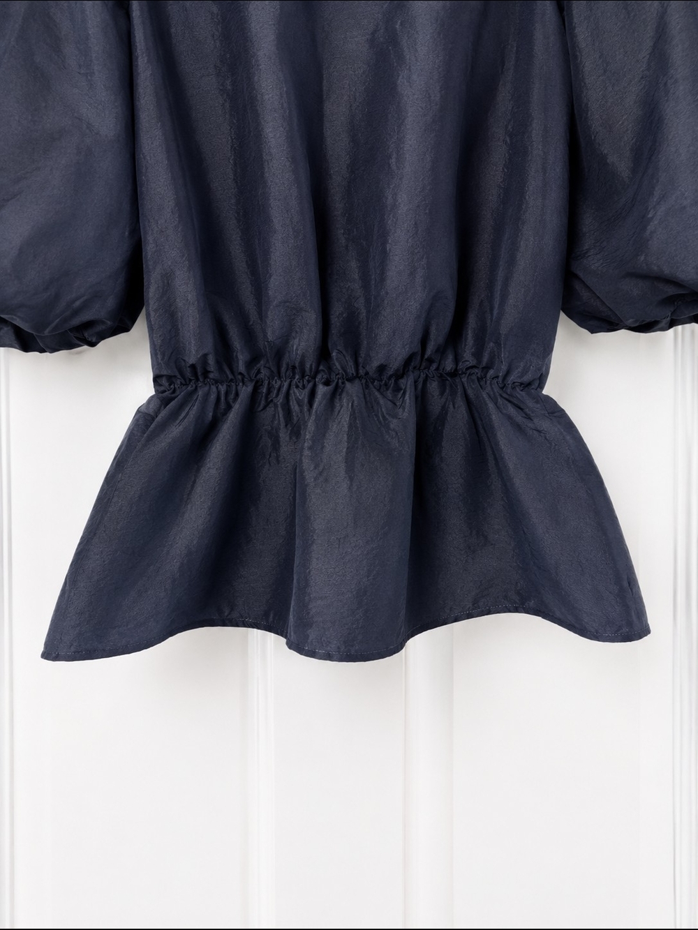 H&M Black Puff Sleeve Peplum Blouse - Picture 3 of 7